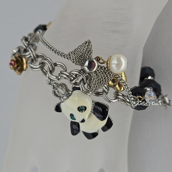 Betsey Johnson Panda Bear Stretch Bracelet - Picture 3 of 5
